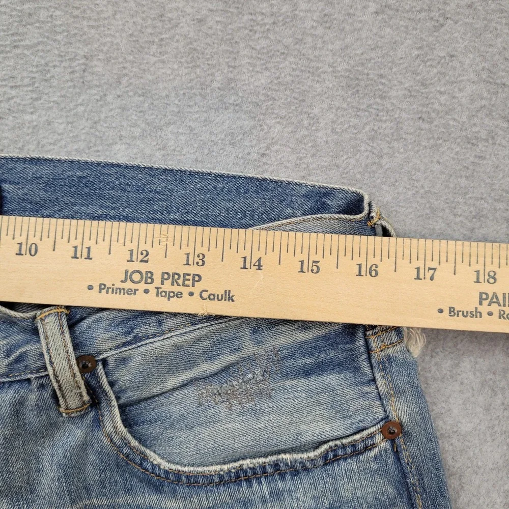 Polo Ralph Lauren Sullivan Slim Mens 32x32 Blue Distressed Patchwork Jeans NWT